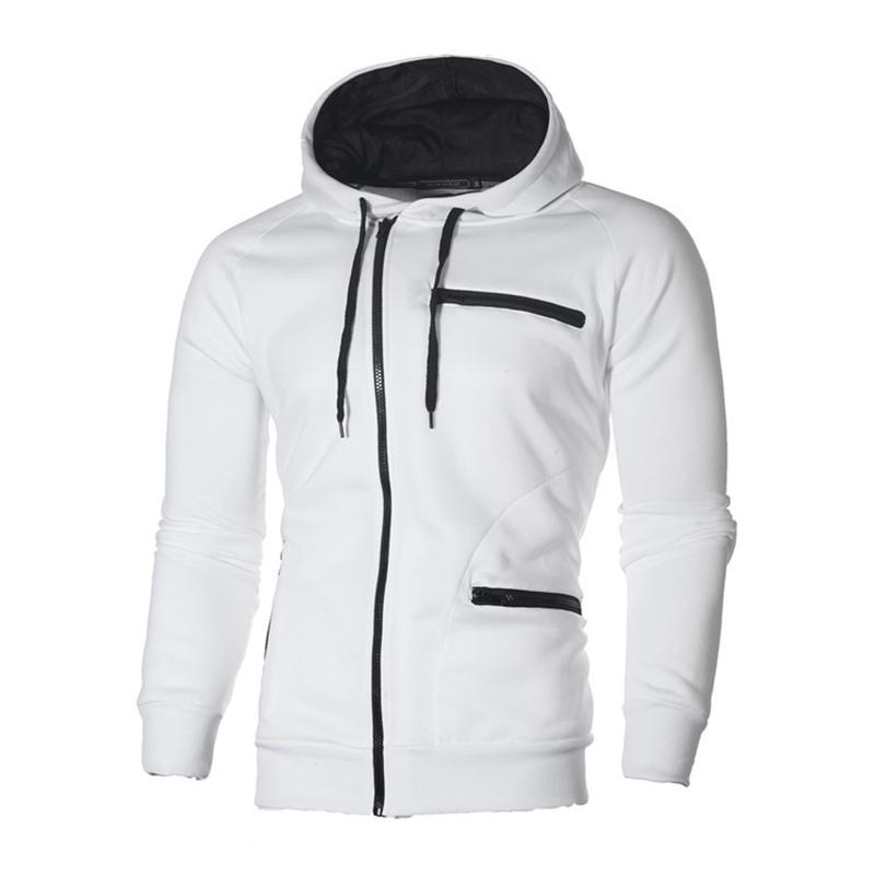 Mens Hoodies Jacket Zip Up Hooded Coat Pullover Sweatshirt Outwear Warm Winter