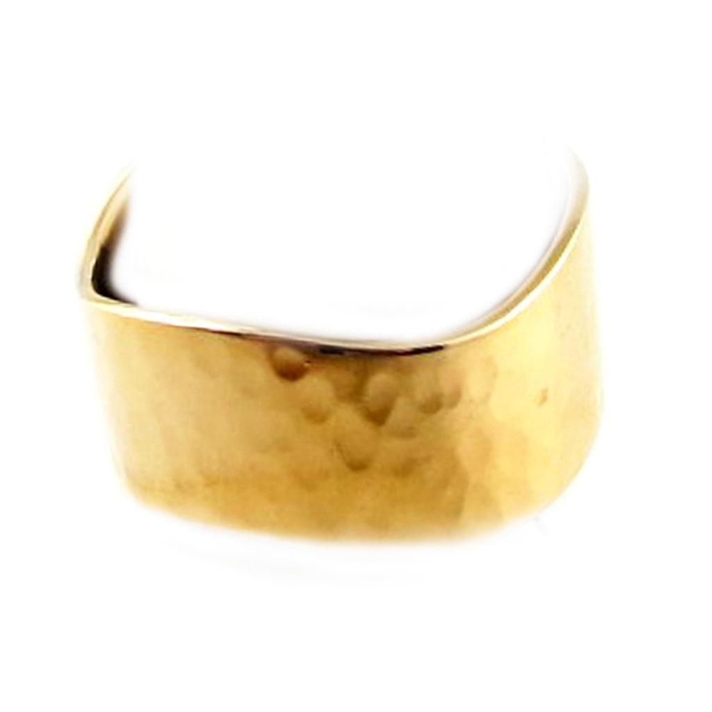 Позолоченное кольцо "Кованый дзен"