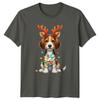 Beagle Puppy Christmas Lights Dog Animals Unisexs TShirt Unisexs Tee Festive