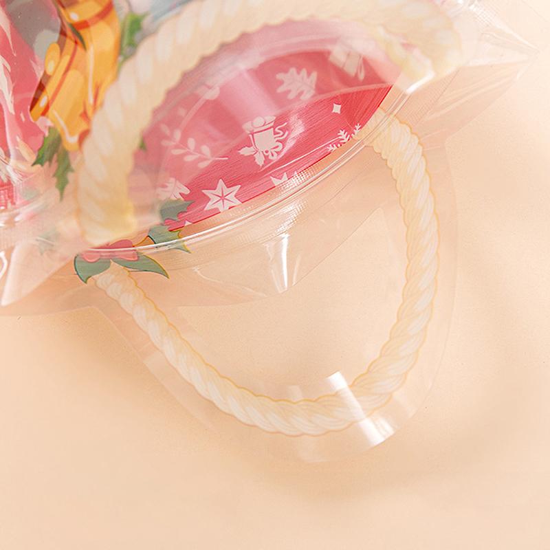 10 шт. Рождественский пакет для конфет, пластиковая сумка для печенья, мультяшный узор с лосем и снеговиком, упаковочный пакет для рождественской вечеринки, рождественские принадлежности