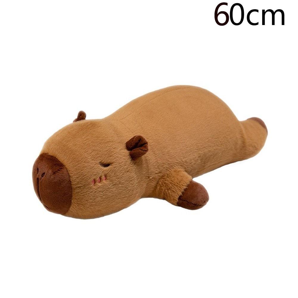 40/60/80cm Stuffed Hugging Body Pillow Giant Long Pillow Cartoon Capybara Plush Toy Home Decor