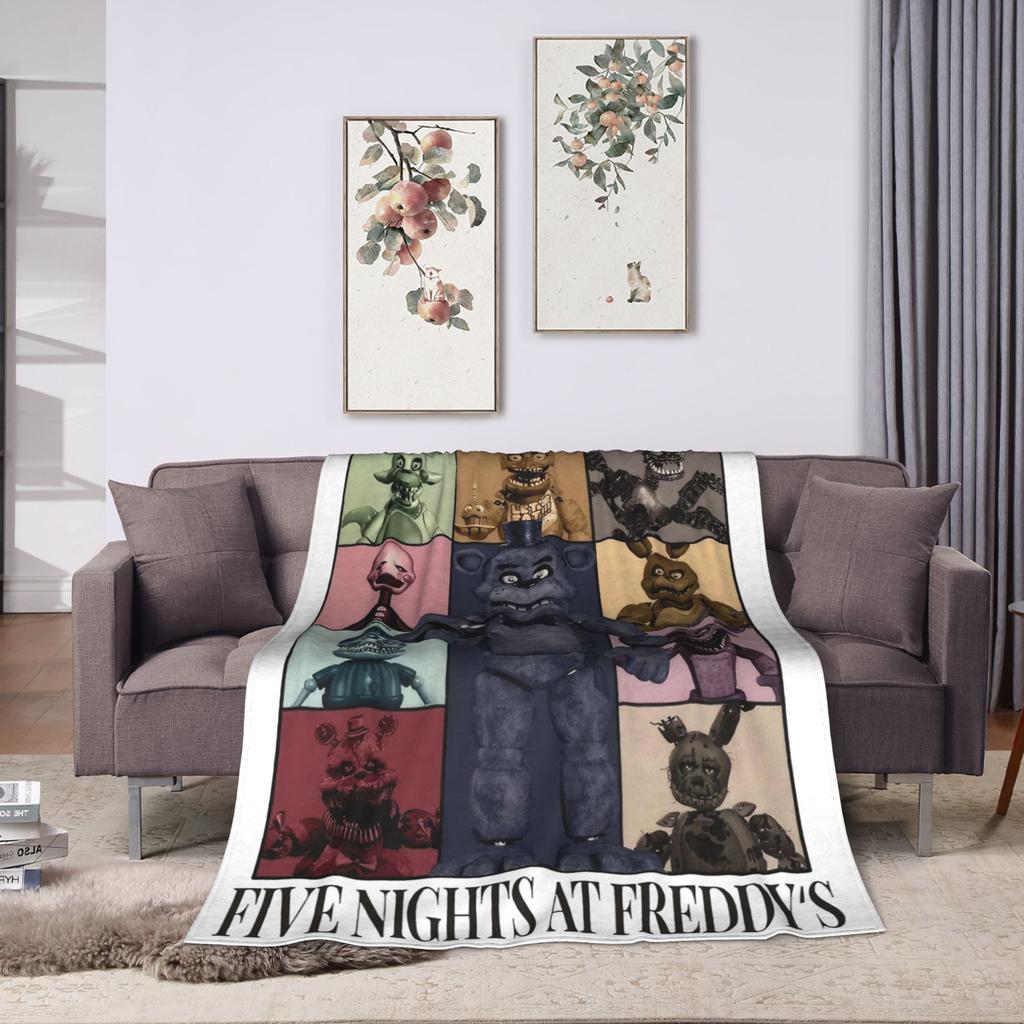 FNAF At Freddys Blanket Fleece Spring Autumn  Multi-function Ultra-Soft Throw Blanket for Sofa Travel Bedding Throws