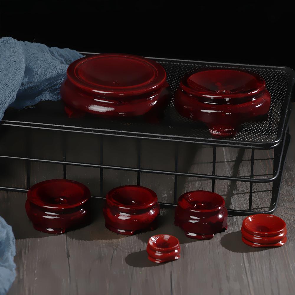 Fixed Seat Home Decoration Wood Holder Statue Pedestal Miniature Display Stand Crystal Ball Base