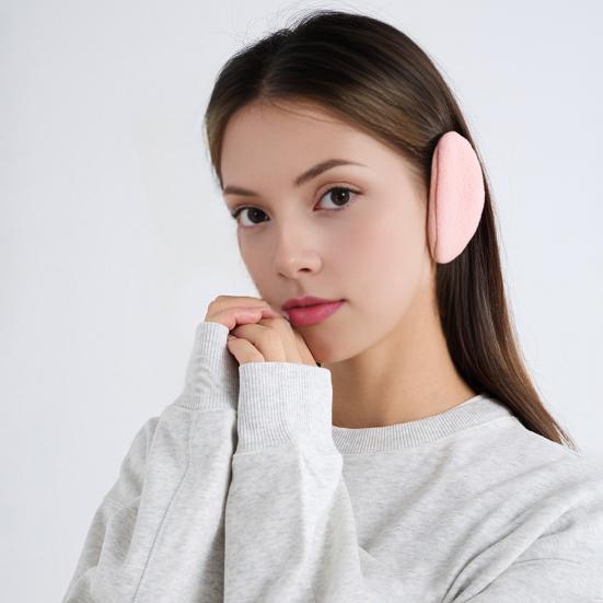 1 пара зимних наушников-муфт, теплые фланелевые, легкие, с тонкой окантовкой, портативный универсальный зимний аксессуар