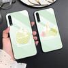Cartoon Cute Milk Tea Case For Samsung Galaxy A52 A70 A71 A73 A53 A13 5g A03 A72 A22 A21s A03 Core A42 Tempered Glass Cover