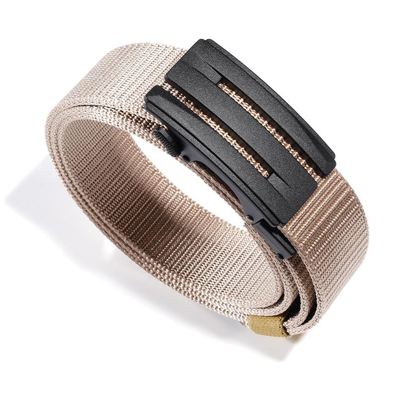 Ремень для отдыха на природе, новый мужской нейлоновый ремень, регулируемый, простой, с автоматической пряжкой