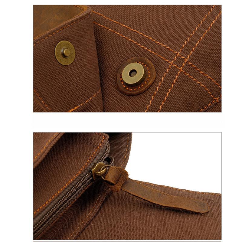 Холщовая сумка Винтажная сумка-мессенджер Бренд Деловая Повседневная Дорожная сумка-портфель Одноплечевая сумка Унисекс Сумка через плечо Мужская