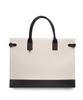 Matt Embossed Leather Men'S Slim Square Bag (Cream + Dark Brown) B42969