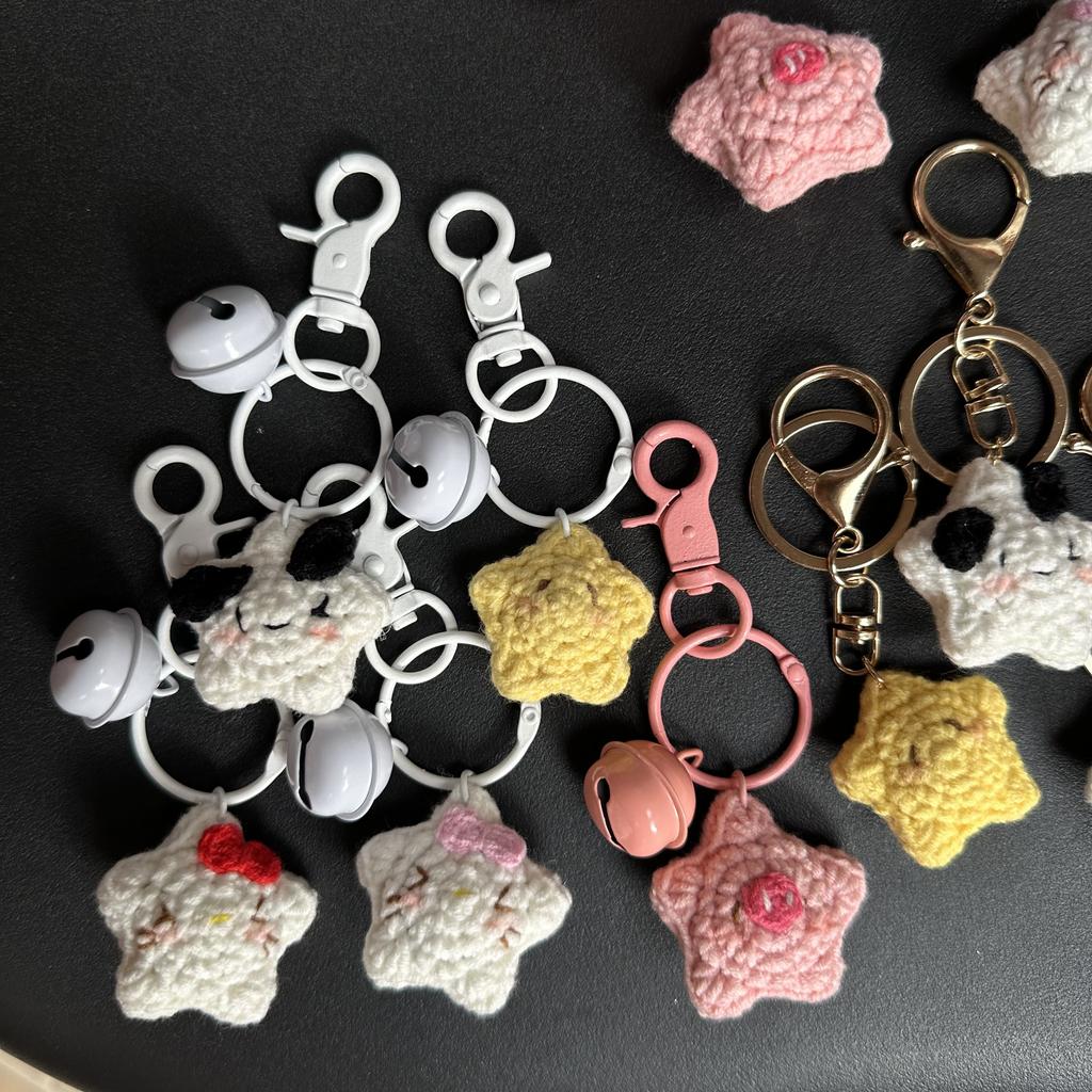 Wholesale Crochet Pendant Cartoon Little Star High Quality Cotton Thread Hand DIY Decorative Gift Clothing Decoration Cute Stars