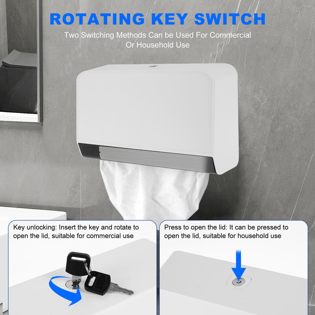 Держатель для бумажных полотенец, настенный ящик, диспенсер для бумажных полотенец, неперфорированный ящик для хранения туалетной бумаги в ванной