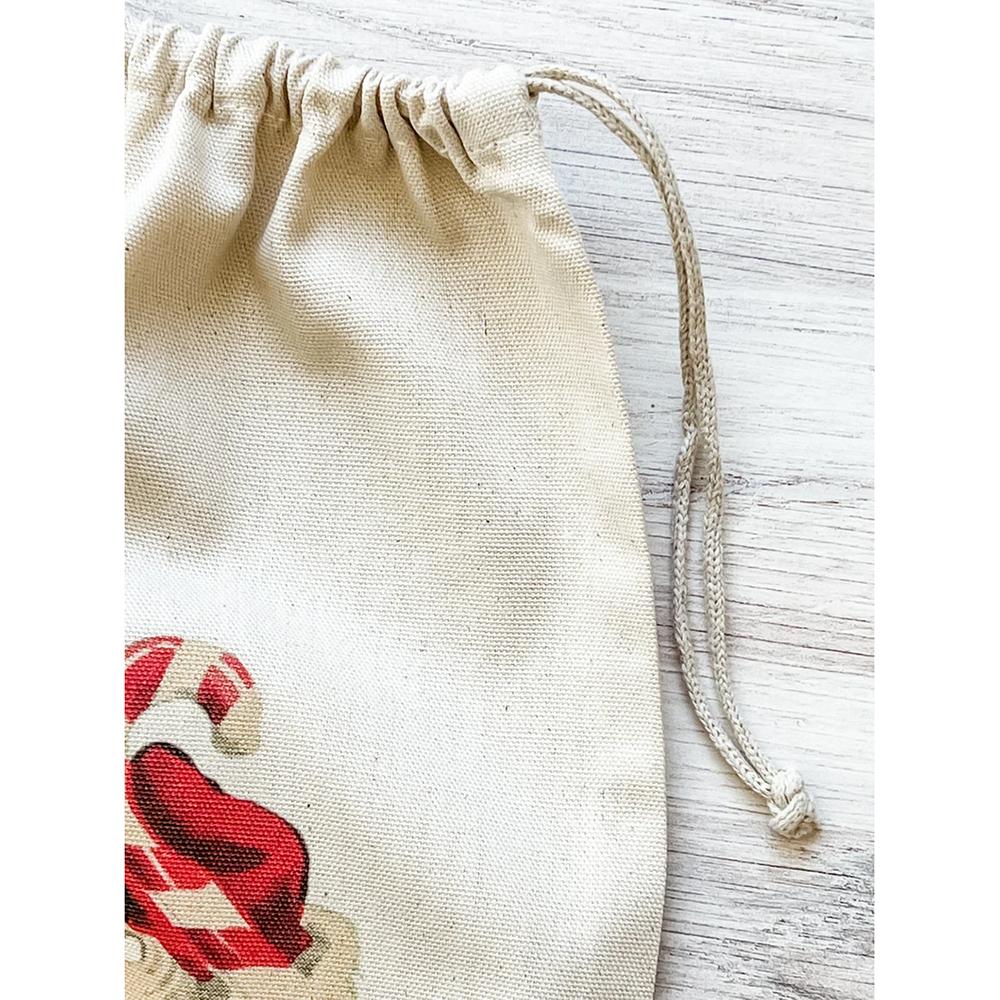 5/10/20 шт. Винтажный мешочек Санты на шнурке для подарков, Рождественская упаковка, Мешок Санты, Праздничное украшение, Новогодняя вечеринка