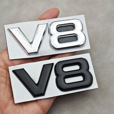 3D Металлическая Хромированная Черная V8 Наклейка на Задний Багажник Автомобиля Шильдик Значок Наклейки для Автоаксессуаров