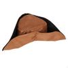 Pirate Hat Accs Cloth Brown Tricorn for Unisex Adults Party Costume Outdoor Halloween