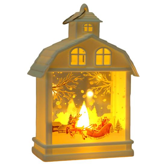 Yousheng Christmas House Wind Light Нежный светодиодный ночник Снеговик Санта-Клаус Лось Элемент Создает атмосферу Окружающее освещение Подвесные украшения на окна