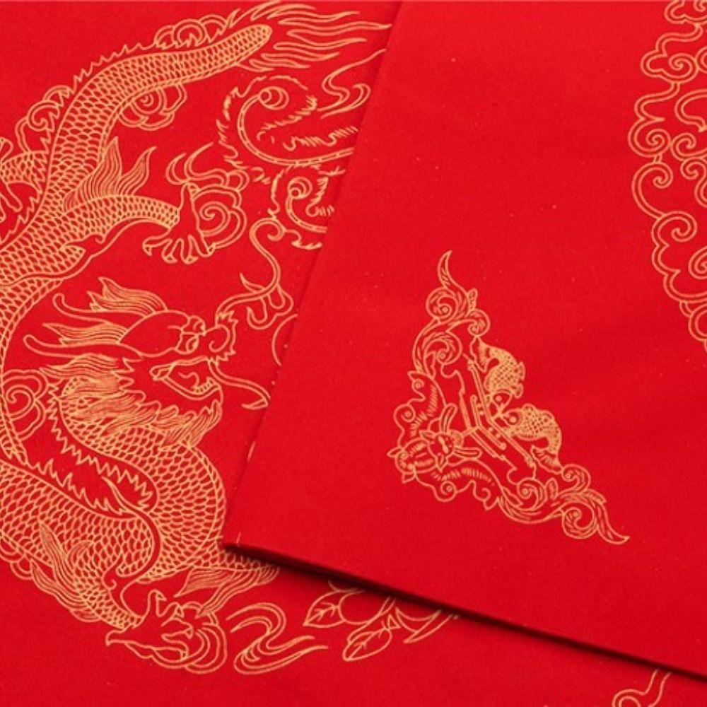 Dragon Good Luck Calligraphy Paper Home Decoration New Year Red Xuan Paper Chinese Rice Paper