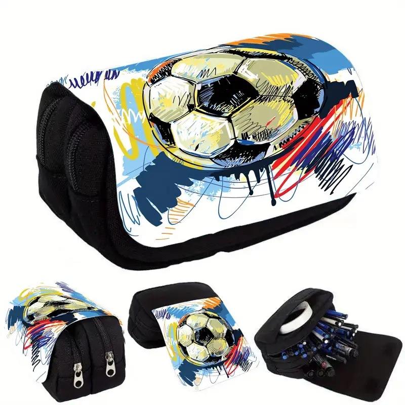 Game Console Games Pencil Case Full Print DIY Double Layer Flip Cover Primary Secondary School Students Children's Bag