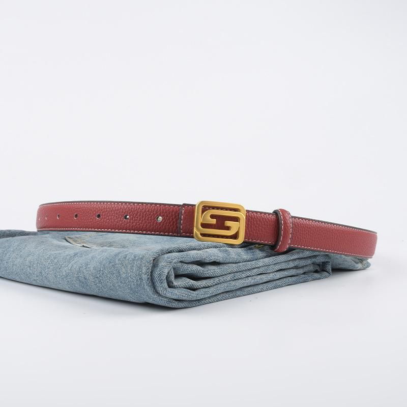 Lychee Pattern Can Be Used On Both Sides, First Layer Cowhide, Genuine Leather, Women'S Belt, Women'S Belt With Jeans, Casual Pants.