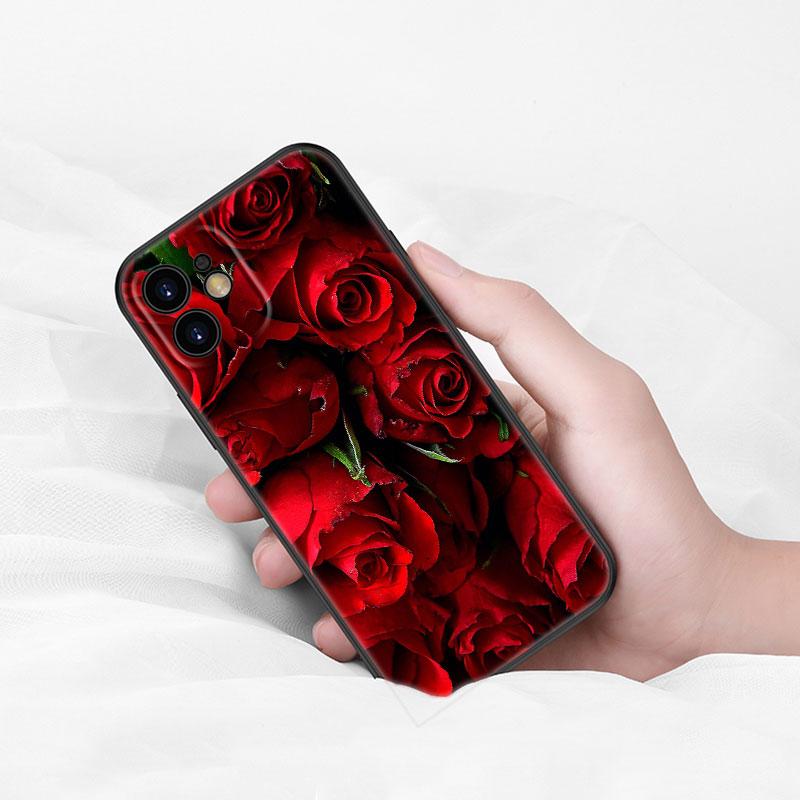 Чехол для телефона с цветами красной розы для iPhone Samsung Galaxy Redmi Xiaomi Oppo OnePlus Note SA 7 8 9 10 11 12 13 14 20 21 22 23 53 54 Pro Max Plus Ultra