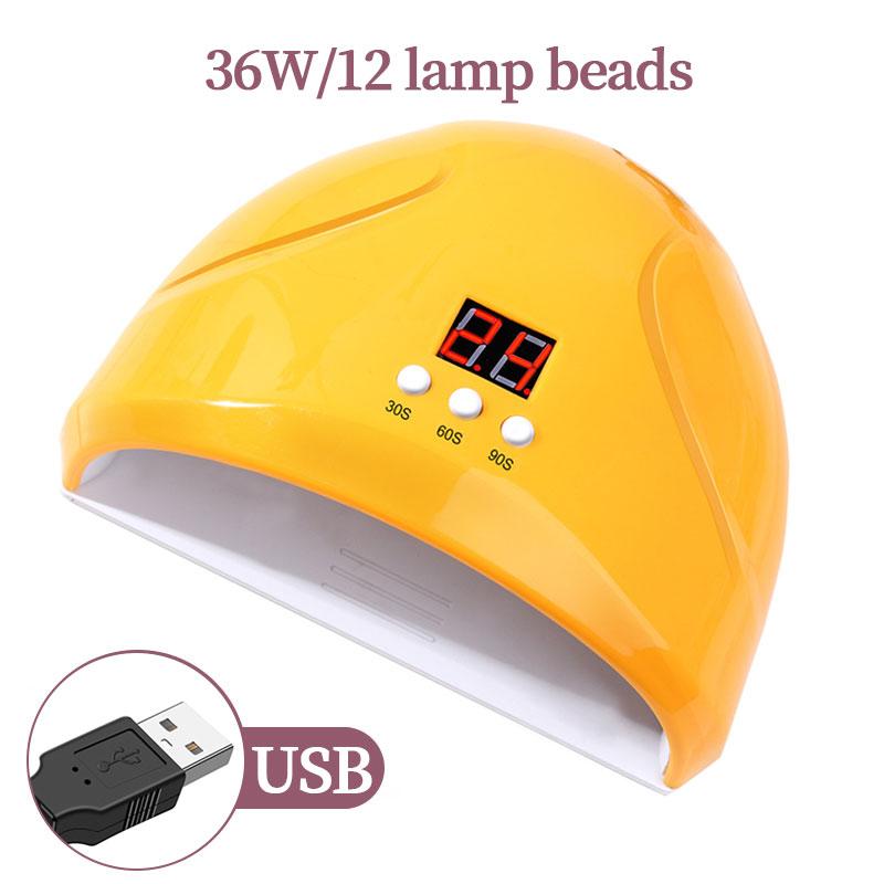 Мини USB-лампа для ногтей Mini1 36 Вт Машина для фототерапии ногтей 12 УФ-светодиодов Затвердевание лака для ногтей Гель Инфракрасный датчик Машина для нейл-арта