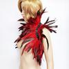 Faux Feather Shawl Shoulder Wrap Cape Soft Adjustable Retro Gothic Collar Cosplay Party Stage Performance Faux Feather Scarf Dancer Costume
