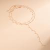 Ingemark Vintage Elegant Imitation Pearl Long Chain Necklace Women Goth Sexy Beads Tassel Chest Choker Wed Jewelry Accessories