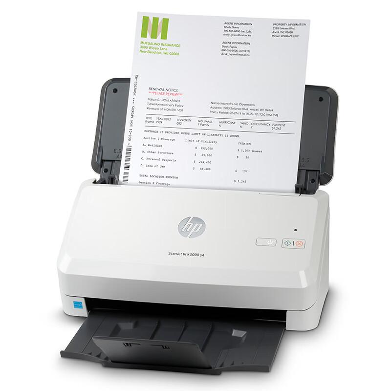 HP 3000 S4 High-Speed A4 Document Scanner CN plug (adapter included)