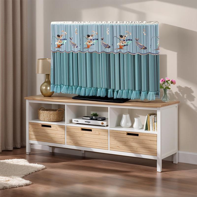 1 шт. Собака Утка Медведь Ультратонкий Телевизор ЖК Защитник 32/37-40 Дюймов Вышитое Кружево Мультяшное Животное Пылезащитный Чехол Защитный Чехол