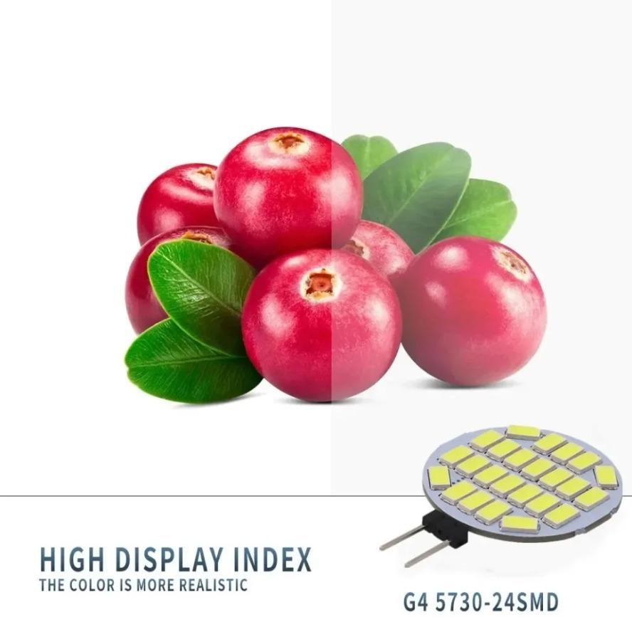 10 шт. G4 24 светодиода круглый прожектор 5730 без мерцания 12 В/24 В вытяжка лодочный свет светодиодная лампа G4 замена галогенной лампы высокая яркость