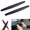 2Pcs Carbon Fiber SUV Bumper Texture Car Guard Edge Strip Anti-rub Protector