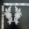 Lace Embroidery Pair Of Flowers, Polyester Light Embroidery Symmetrical Flower Pieces, Water-Soluble Lace, Hollow Lace Accessories Cloth Sticker