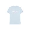 Athletics Fitness Solid Color Logo Knitted Moisture-Wicking Quick-Dry Short Sleeve T-Shirt Men Tops Light-Smoke-Blue A11M221109F-BU