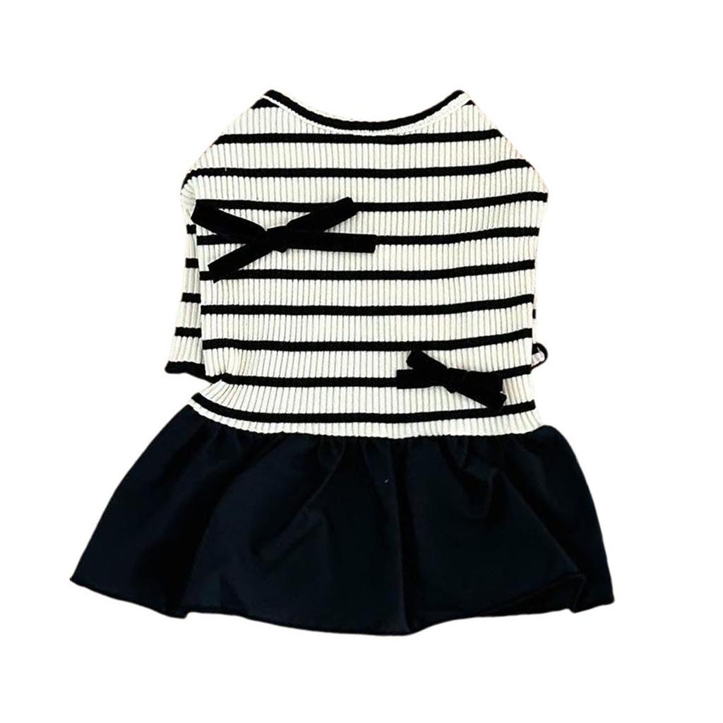 Puppy Dress Skirt Cats Beach Skirt Bowknot T-shirt Dress Beach Puppy Dog and Cats Princess Holiday Wedding