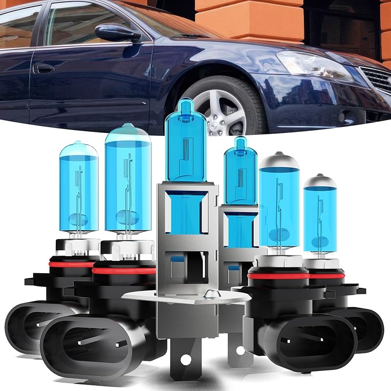 Halogen Headlights Fit For Nissan Altima 2019-2020 Headlight Bulbs,9005/H10/HB3 High Beam + H11/H8/H9 Low Beam Bright Front Car Lights,Plug And