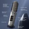 Cordless Hair Curling Iron Brush USB Rechargeable Travel Heated Round Brush 3-in-1