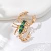 Luxury Vintage Scorpion Brooch Women's Unisex Eye-catching Insect Animal Pin Casual Party Clothing Accessories Gifts