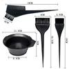 4-Piece Hairdressing Tool Set: Dyeing Bowl & Comb Kit for Home Use