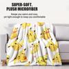 Pokemons Pikachu Cartoon Flannel Blanket For Office Home Camp Leisure Blanket Birthday Gifts Multifunctional Universal Blanket
