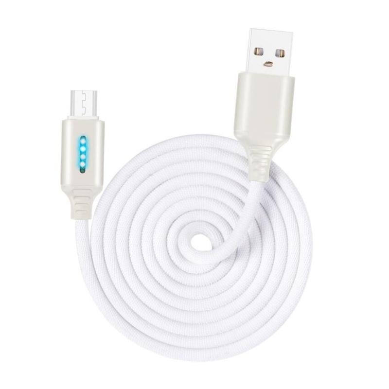 Металлический кабель USB — USB C Зарядный кабель со светодиодной подсветкой Кабель для быстрой зарядки с Power Delivery для телефона, планшета, ноутбука