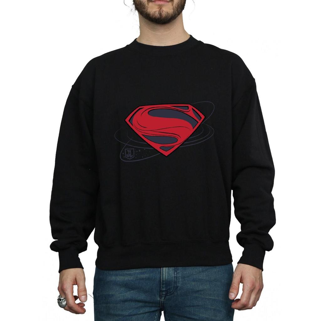 DC Comics Mens Justice League Movie Superman Logo Sweatshirt