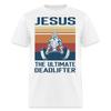 Jesus The Ultimate Deadlifter Funny Christian Gym and Workout Jesus Men's T-Shirt