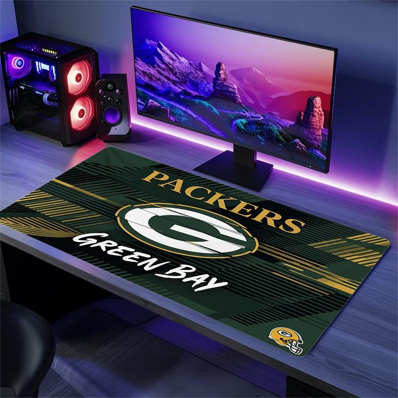 Green Bay Packers Color Mouse Pad Large Gaming Table Cushion Non-slip Laptop Tablet Big Mousepad XXL Mat Mini PC Playmat With Lock edge