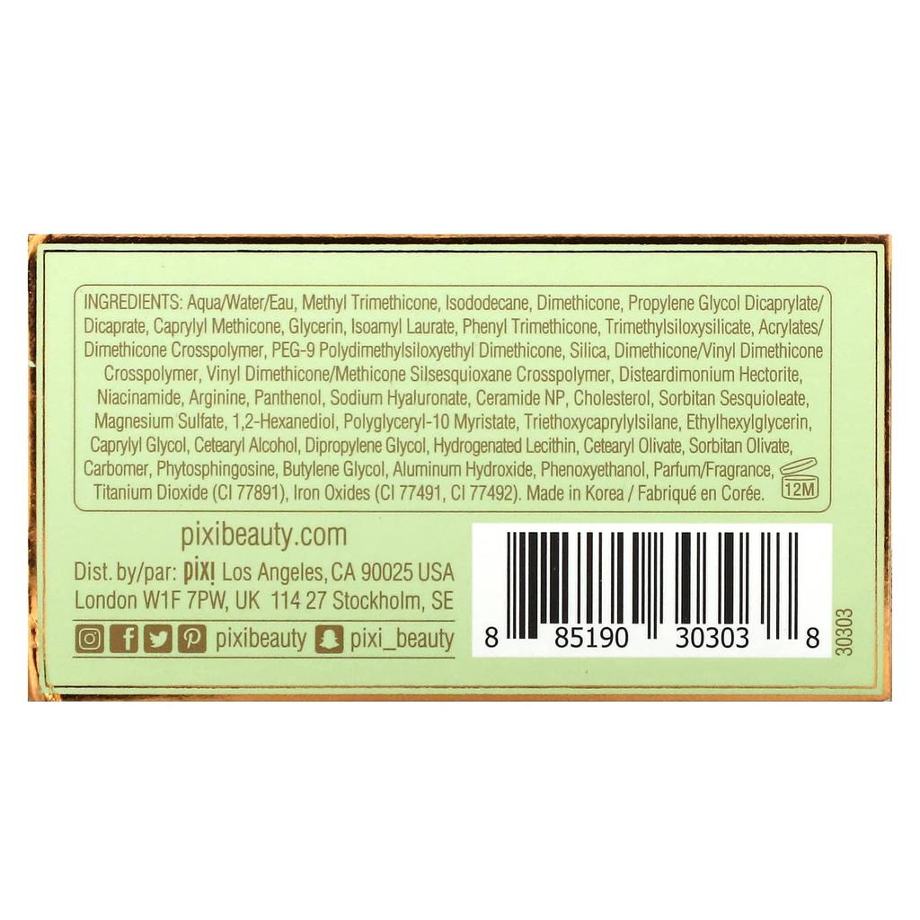 Pixi Beauty Glow Tint Cushion, Brightening Color Corrector, 0116 Peach Tint, 12g (0.4oz)