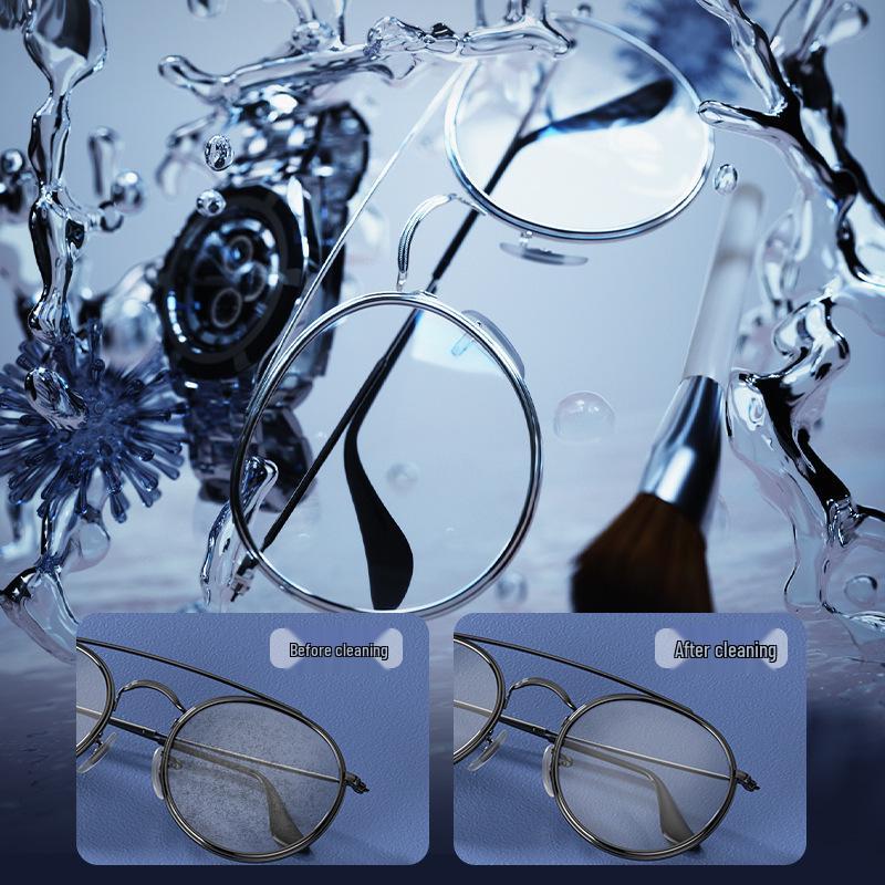 Portable Multifunctional Ultrasonic Cleaner for Jewelry, Makeup Brushes, and Eyeglasses