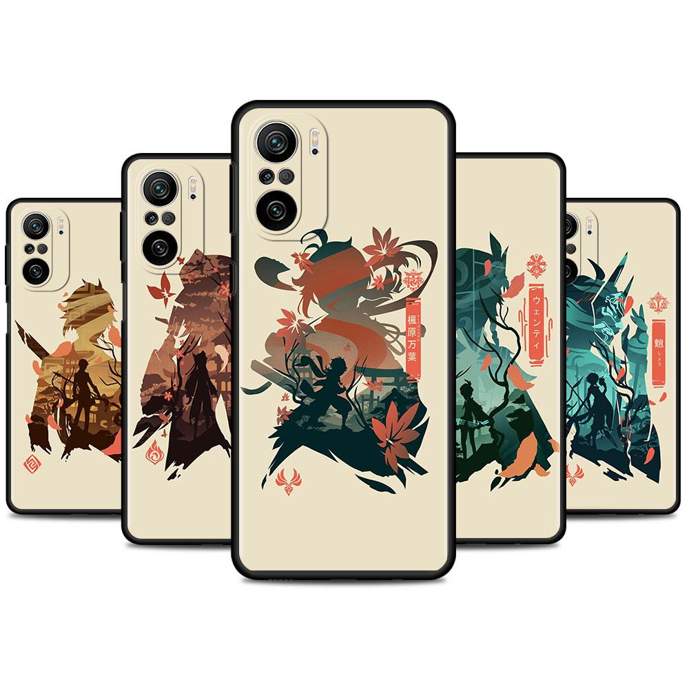 Милый чехол с рисунком аниме Genshin Impact для Xiaomi Redmi Note 11 10 9S 9 K40 Pro 7 8 9A 9C 8T 9T 10C 10Pro, силиконовый чехол для телефона