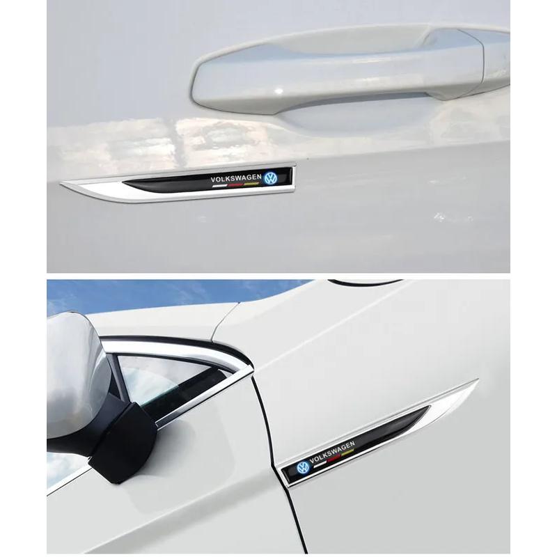For Volkswagen2pcs 3D Metal Car Fender Side Wing Emblem Badge Sticker For Volkswagen GOLF 5 Tiguan Polo Golf 6 Golf 7 Jetta Accessories