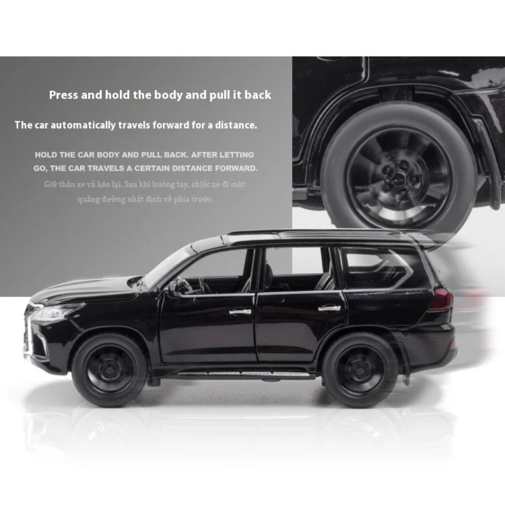 1/32 LEXUS LX570 Внедорожник Сплав Внедорожный Литой Металлический Модель Звук и Свет Игрушка с Откатом Модный Дисплей Украшение Подарок для Мальчика Коллекционировать