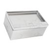 4000W Floor Socket Box Stainless Steel 3 X 3 Prong Flip Type Concealed Outlet Box for Offices Hotels Schools