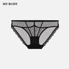 Mybody Women's Sexy Lace Mid-Waist Boxer Briefs
