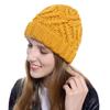 Fashion Autumn Winter Hats for Women Geometric Wool Knitted Hat Solid Handmade Beanie Cap Gorros Mujer Invierno Female Bonnet