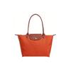 Le Pliage Original Однотонная Большая Вместимость Логотип Складная Нейлоновая Канва И Кожаная Сумка-Тоут Для Шопинга Женские сумки-тоут Оранжевый 1899089P85